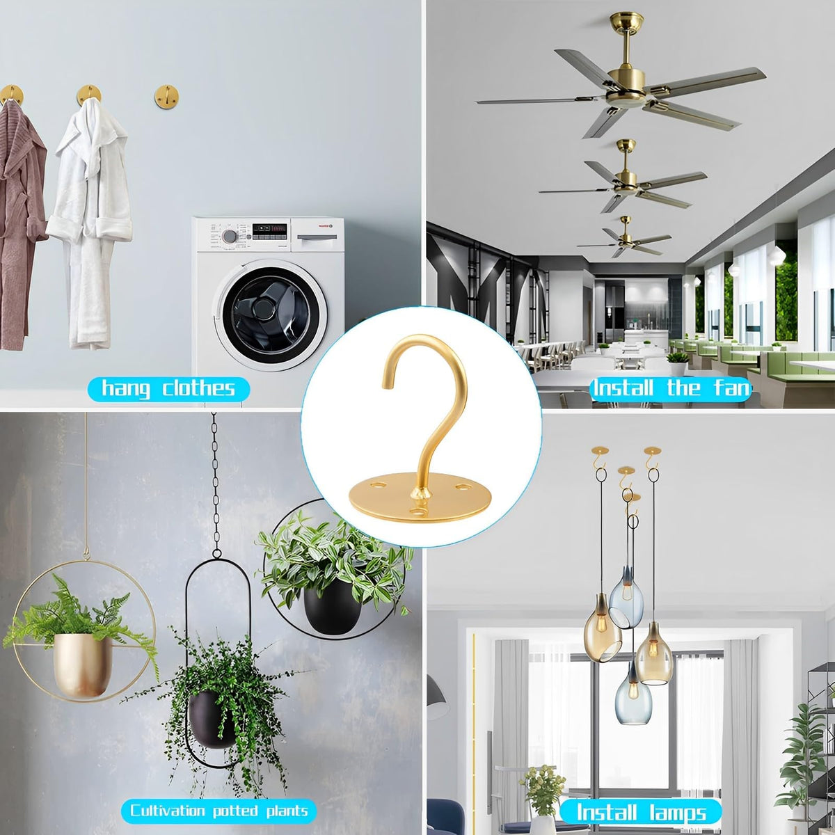 LangPu bright gold finish resists rust for long-lasting decor.