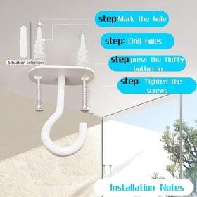 LangPu robust hanging hooks securely support heavy planters and decorations.