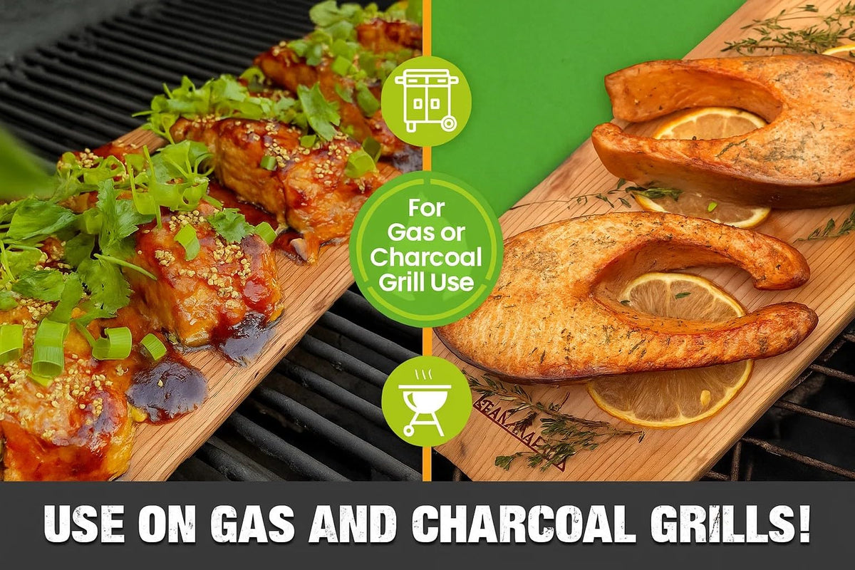 Langxinese cedar planks 0.3-inch thick support sturdy grilling.