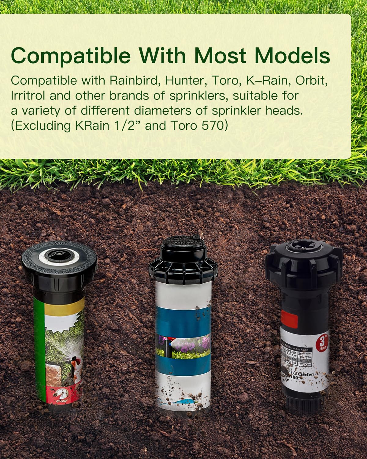 LANGZIHT durable metal construction for long-lasting sprinkler tool use.