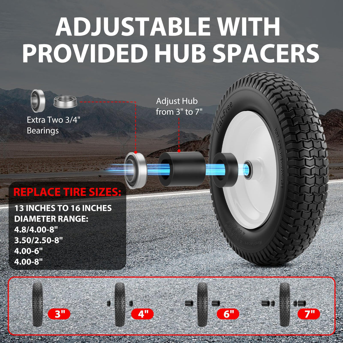 Lanjiajia spacers demonstrate hub alignment for 3-7 inch hubs