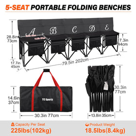 LANMOUNTAIN backrest-equipped bench adds comfort on the sidelines.