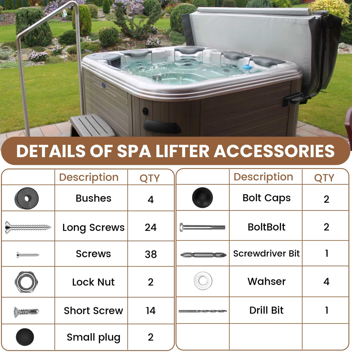 Lanmun hot tub cover lifter replacement parts ensuring durable performance