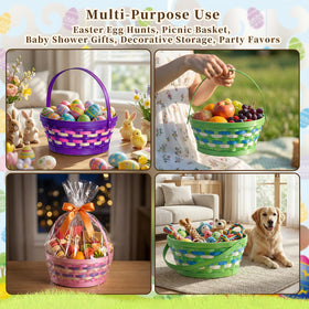 Lanpn raffia grass fillers purple, enhances Easter gift presentation and crafts.