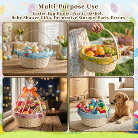 Lanpn 10-inch baskets with sturdy handles for easy carrying by kids