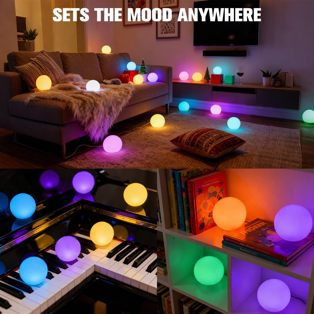 LanPool glow ball decorative lighting for spa floors or bathtubs