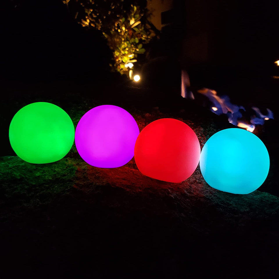 LanPool floating pool light ball glowing ambient night scene for pool decor