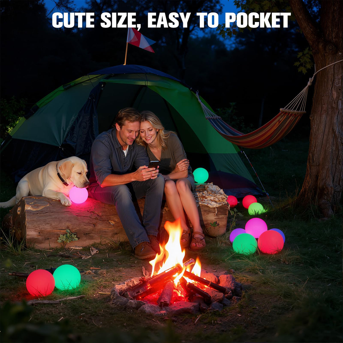 LanPool IP68 waterproof light ball stays afloat in pools and ponds