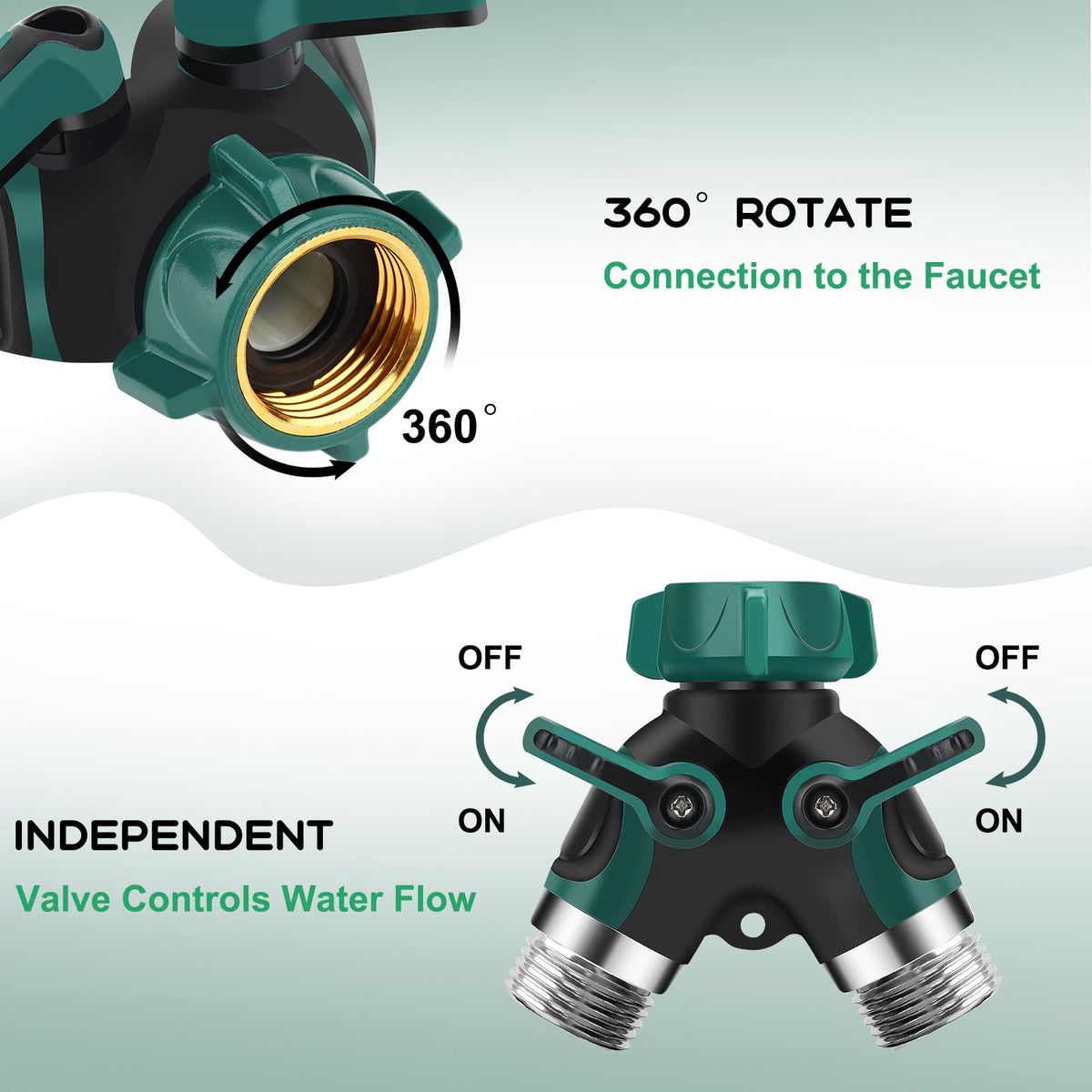 LANPOWAE easy install connector supports tool-free faucet setup.