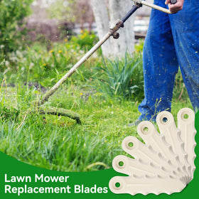 Lanties blades handling dense grass and stubborn weeds in outdoor trimming