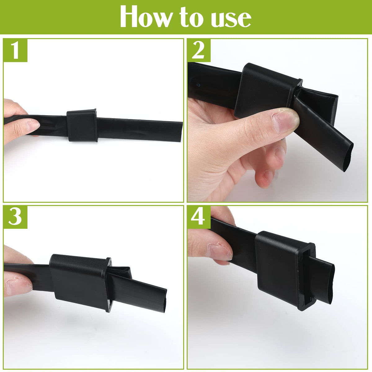 Lanties drip tape end closure in sturdy black plastic for durability