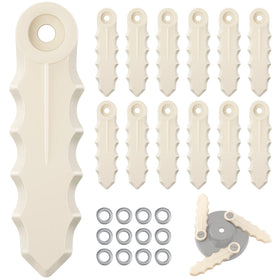 Lanties 12-pack white trimmer blades for Echo heads ready for precise cuts