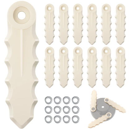Lanties 12-pack white trimmer blades for Echo heads ready for precise cuts
