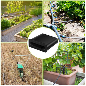 Lanties outdoor irrigation setup featuring row end closures