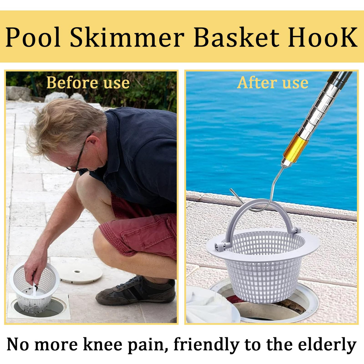 LANTONGJIANPP non-slip grip handle on pool tool for secure lift