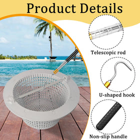 LANTONGJIANPP stainless steel skimmer hook close-up in use