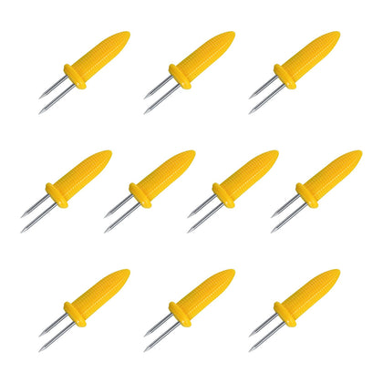 LaoChoes 10-pack corn holders designed for easy grilling and mess-free servings
