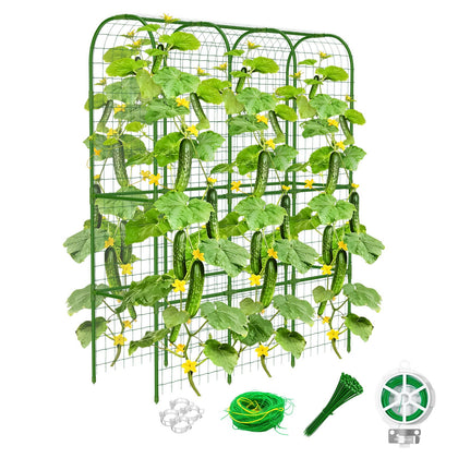 Laodier 65in tall cucumber trellis assembly provides space-saving garden support.