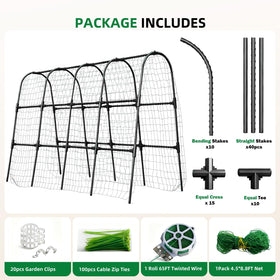 Laodier trellis netting offers extra support for vines.