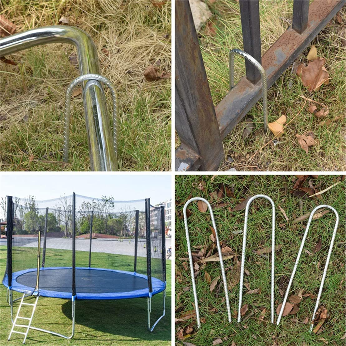 LAOJU four-pack of ground stakes packaged for easy outdoor setup