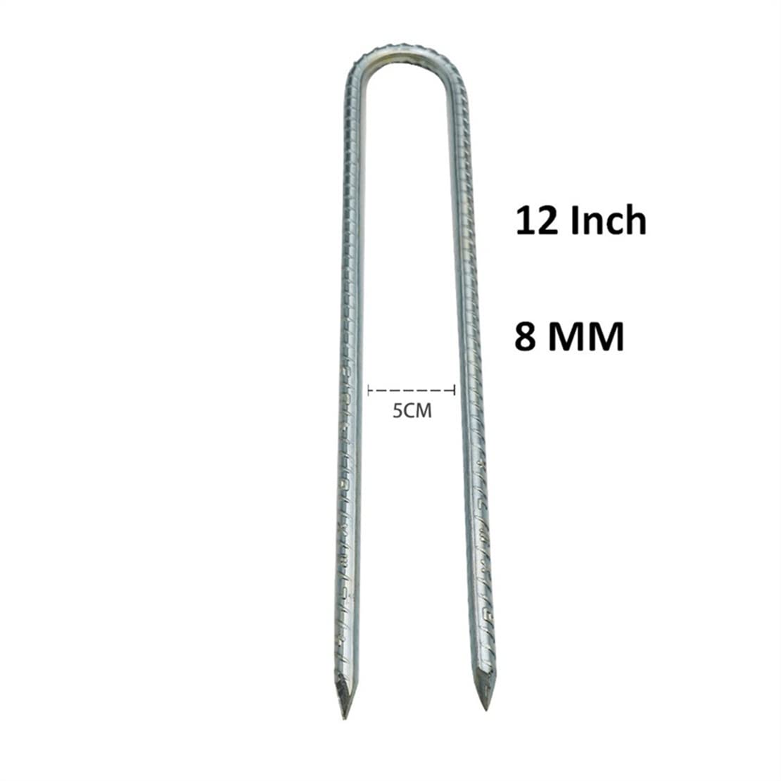 LAOJU rebar stake with a chisel point for easy penetration into tough soil