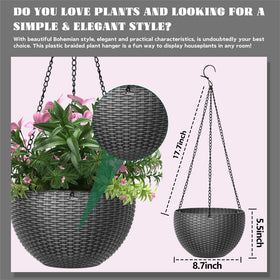 LAOJU PP resin rattan-look planter suitable for outdoor weather