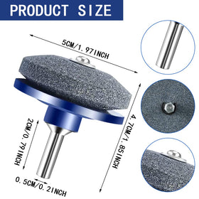 LAOJU sharpener in use with a drill restores edge quickly and efficiently.
