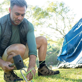 LAOJU U-shaped ground anchor providing firm grip in windy conditions