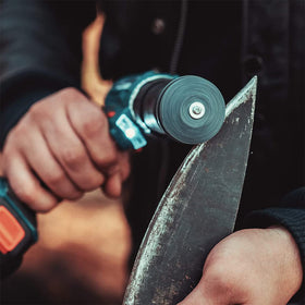 LAOJU universal tool sharpener is suitable for axes, spades, hoes, and more.