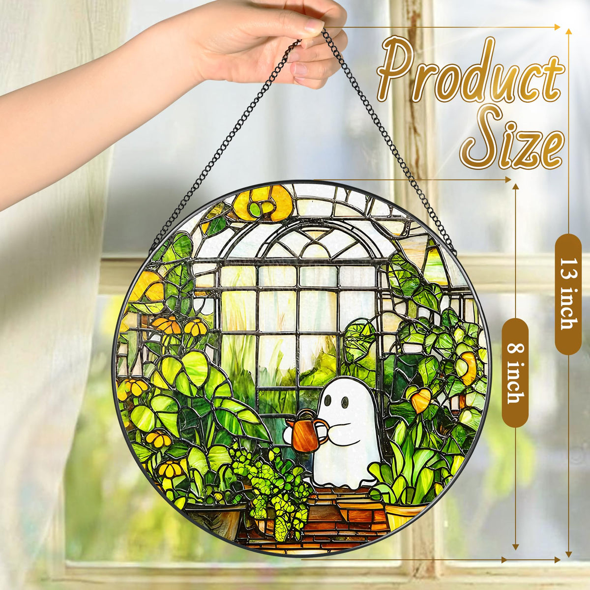 LAOWEIKI black metal frame sun catcher for durable decor