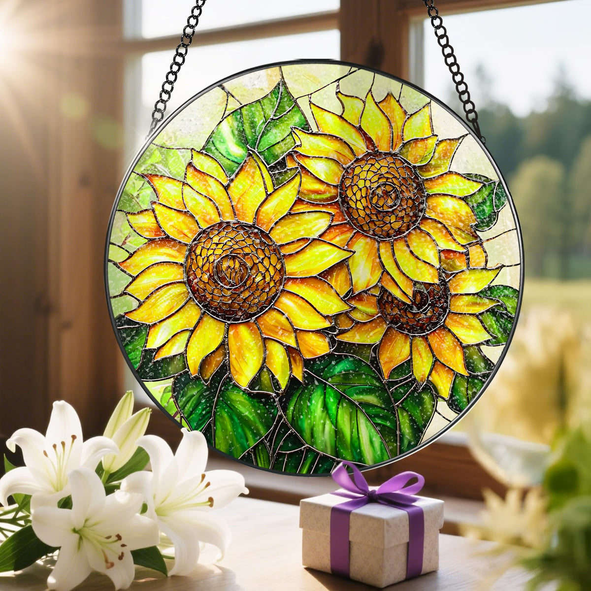 LAOWEIKI closeup reveals colorful glass segments and craftsmanship.