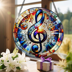 LAOWEIKI gift-ready suncatcher ideal for music lovers.