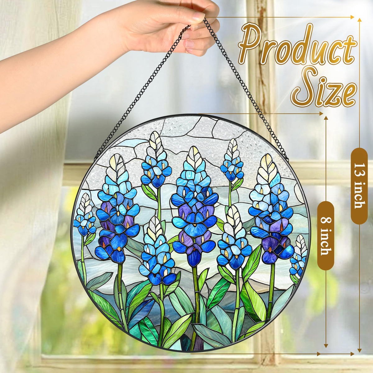 LAOWEIKI sun catcher ships with suction hook for easy display