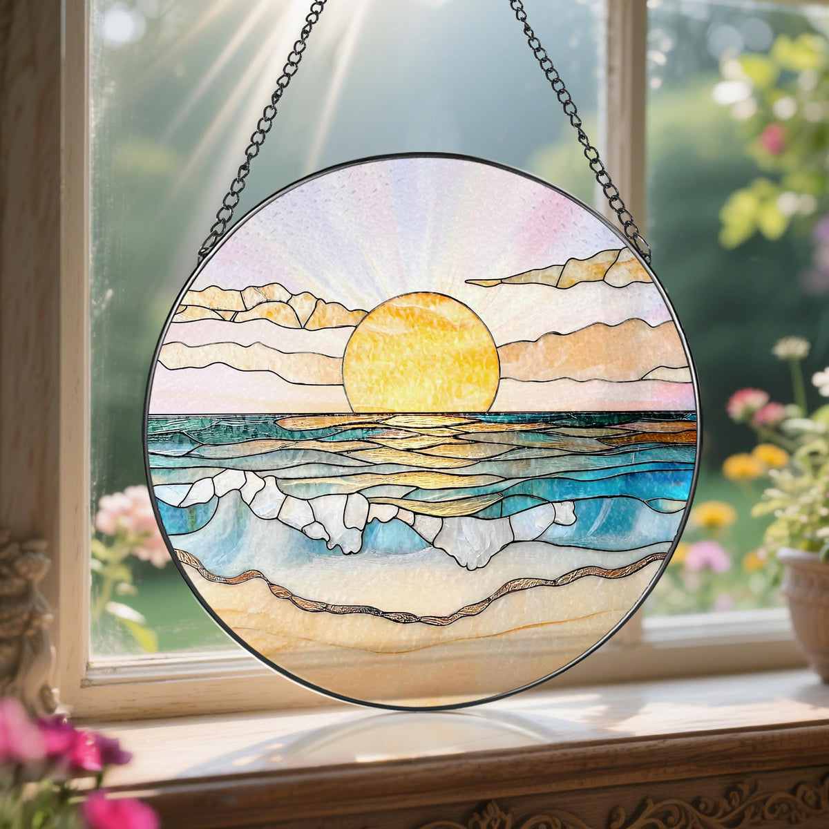 LAOWEIKI glass art brightens rooms, gardens, or patios