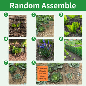 LAPEQQIOJEJ iron wire mesh 12-inch cage provides durable plant protection.