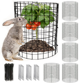 LAPEQQIOJEJ plant protector circle 3 panels shields garden plants from small animals.