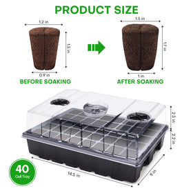 LAPOND seed starter plugs in peat-coir blend provide air-water balance.