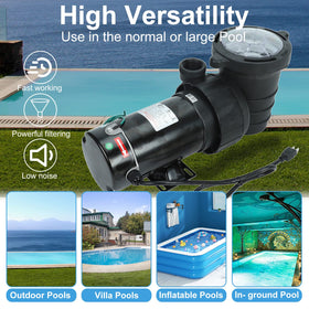 LAPPPLSP pool pump side view highlighting heavy-duty motor and durable casing.