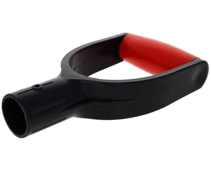 LAPXSNZD shovel D grip handle, red-black, enhances comfort and control during digging.
