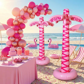 LaRandom palm trees deflate easily for compact, tidy storage after events