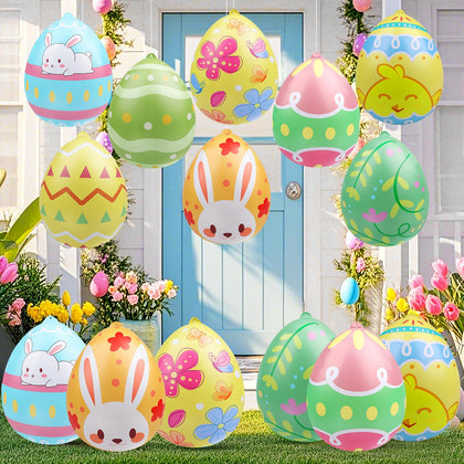 Larber 16-inch inflatable Easter egg packaging view for quick outdoor setup.