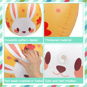 Larber durable PVC Easter egg shown outdoors, waterproof and reusable.