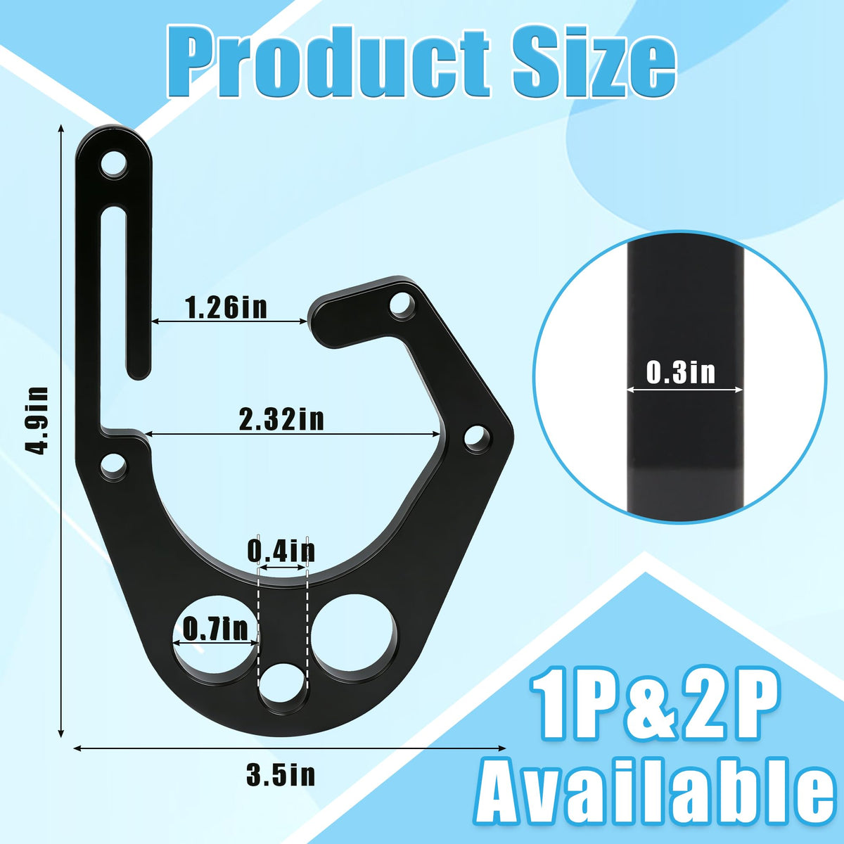 Larbeti aluminum hook securely attaches to harness for steady tool handling.