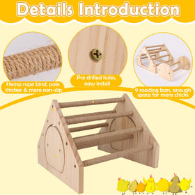 Larbeti chick perch stand dimensions 9.6x11x7.87 inches for versatile setups.