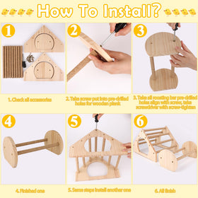Larbeti chicken jungle gym includes easy-install hardware.