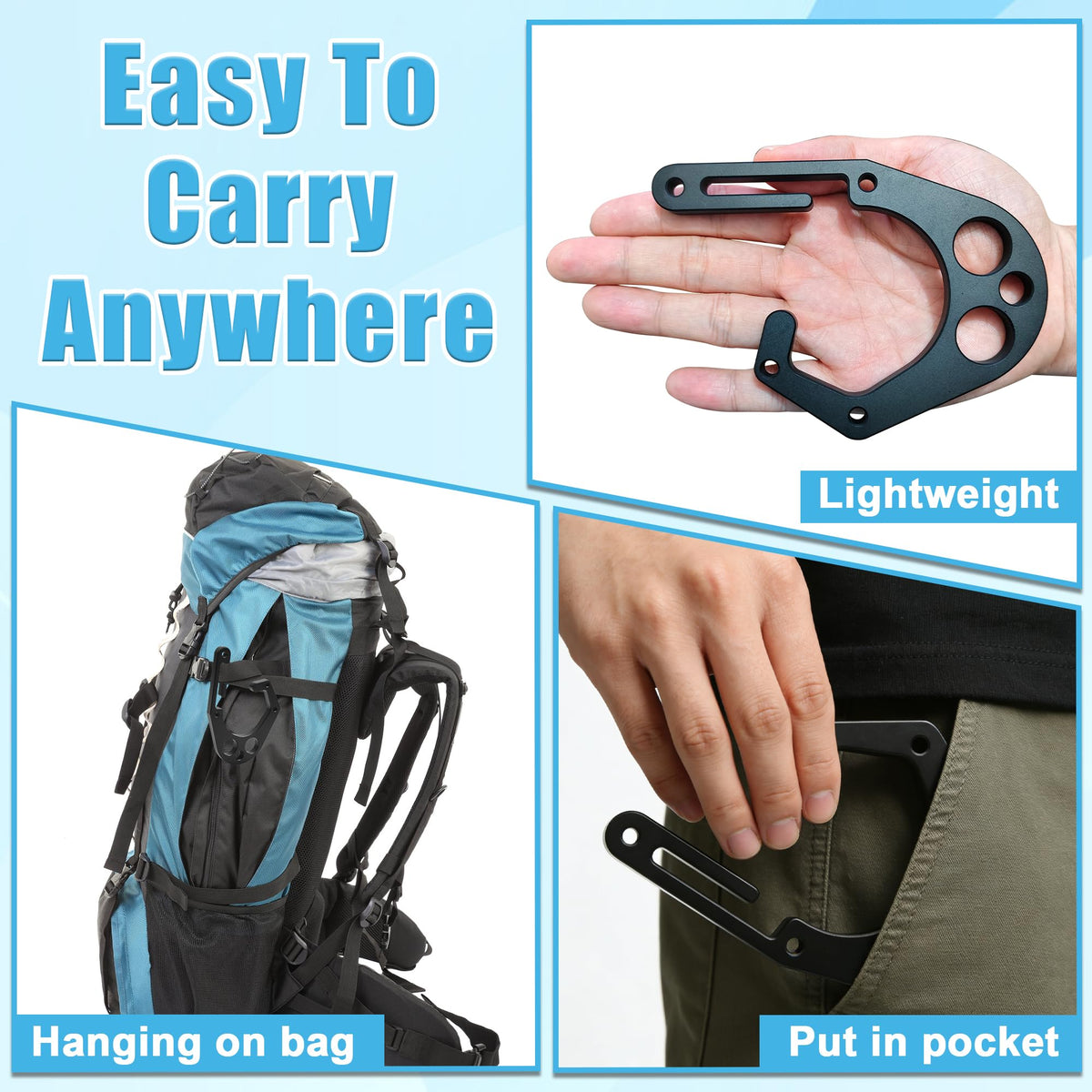 Larbeti secure tool tether minimizes drops while climbing.