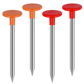 Larbeti orange low-profile survey stake for high visibility on site.