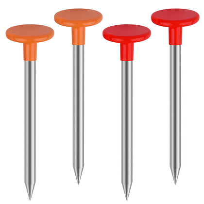Larbeti orange low-profile survey stake for high visibility on site.