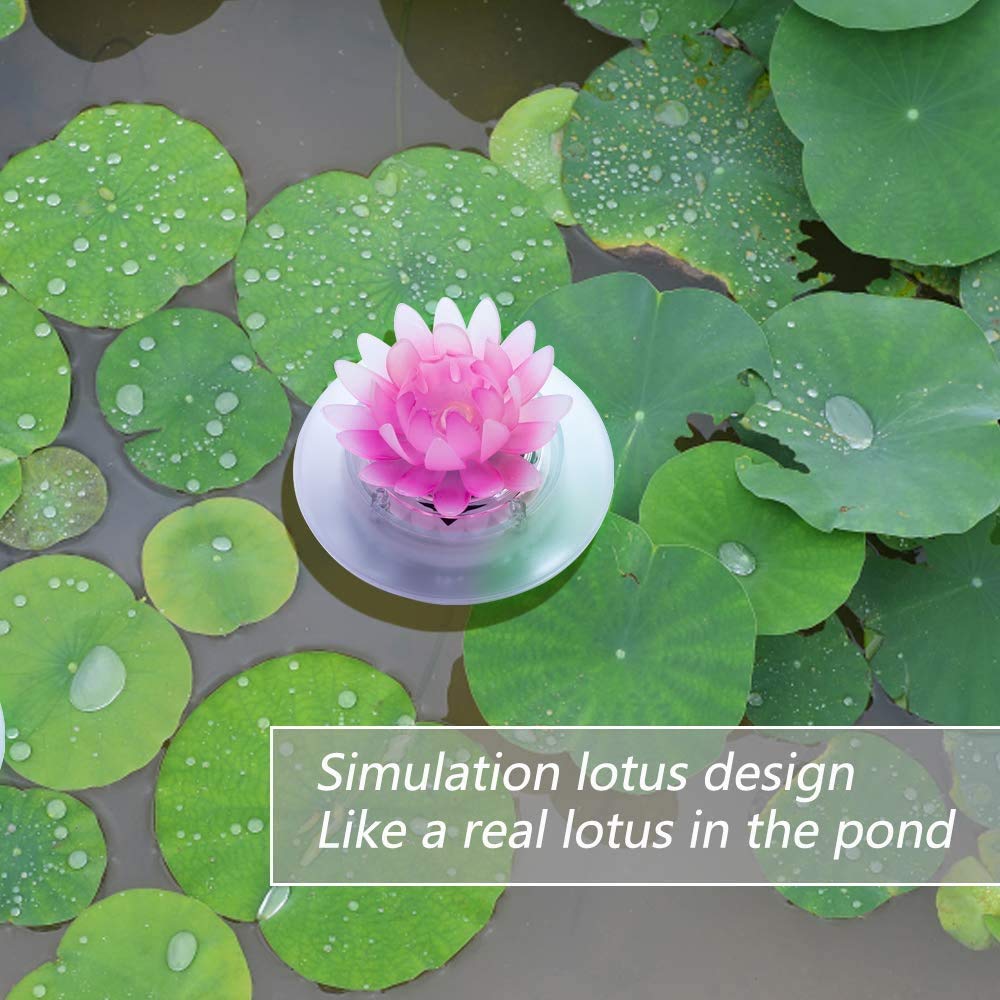 Larekook IP44 waterproof lotus light for reliable outdoor use.