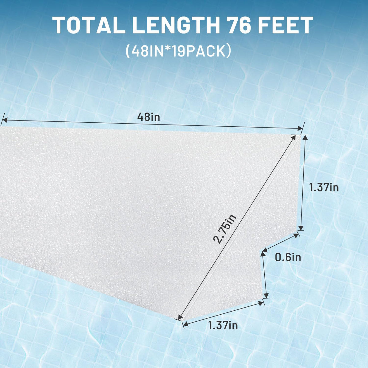 Largpets pool cove strip anti-damage design prevents liner lift and reduces wear.